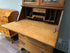 2 Piece Maple Secretary Desk W/Glass Upper Doors 3 Bottom Drawers