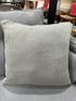 Square Grey Knitted Toss Pillow