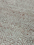 5X8’ Ash Rose Diamond Pattern Wool Blend Area Carpet Rug