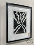 Abstract Picture Black & White In Black With Silver Frame II 20x26’’ Artwork