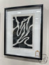 Abstract Picture Black & White In Black With Silver Frame III 20x26’’ Artwork