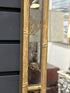 Antiqued Gold Finish Wall Mirror W/Decorative Etching