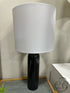 Black Marble Base Table Lamp With White Shade