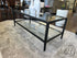 Black Metal Framed Coffee Table With Glass Top/Shelf