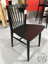 Black Stained Oak Shaker Style Dining Chair W/Spindle Curved Back