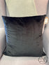 Black Velvet Toss Pillow With Gold Finish Zipper Down Filled