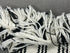 Black & White Lumbar Pillow With Thick Fringe