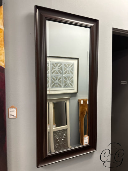 Brown Rectangular Wall Mirror