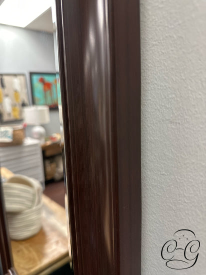 Brown Rectangular Wall Mirror