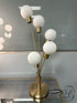 ’Bubble’ Table Lamp With 5 Frosted White Glass Shades Gold Finish Metal Base