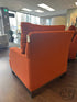 Burnt Orange Wool Blend Fabric Arm Chair With Brown Wood Base/Legs 35x38x42’’ Arm Chair