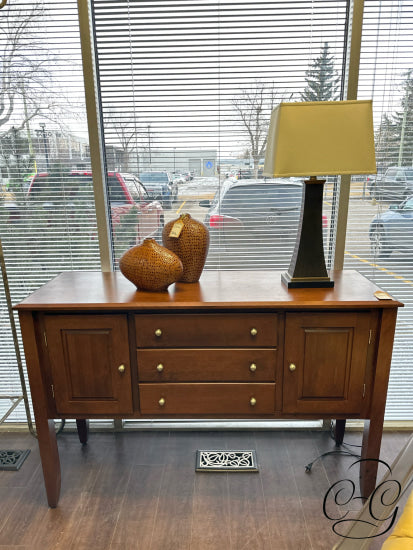 Canadel Washed Cognac Finish Sideboard With 2 Doors 3 Drawers