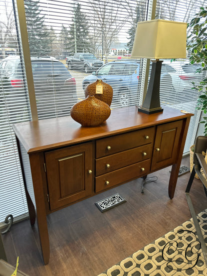 Canadel Washed Cognac Finish Sideboard With 2 Doors 3 Drawers