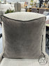 Charcoal Toss Pillow With Flanged Edges