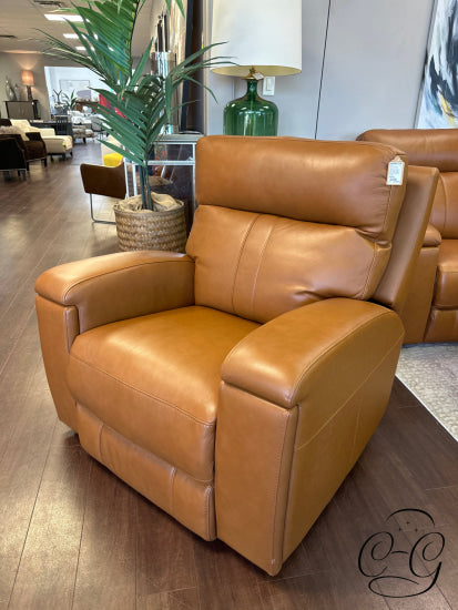 Cognac Top Grain Leather/Leather Match Zero Gravity Power Reclining Chair