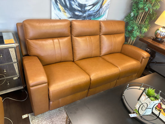 Cognac Top Grain Leather/Leather Match Zero Gravity Power Reclining Sofa