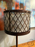 Copper Metal Table Lamp With Round Mesh Style Shade