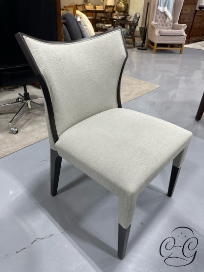 Costantini Pietro Curved Cream Dining Chair W/Dark Finish Solid Beechwood Frame 24x23x31’’ Dining Chair