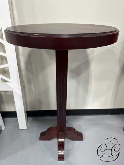 Custom Made Cherry Wood Round Bar Table W/Pedestal Base 26x43’’ Bar table