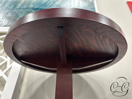 Custom Made Cherry Wood Round Bar Table W/Pedestal Base 26x43’’ Bar table