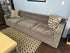 Custom Made Grey Mohair Large 3 Seat Sofa W/2 Down Filled Toss Pillows 109x36x30’’ Sofa