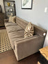 Custom Made Grey Mohair Large 3 Seat Sofa W/2 Down Filled Toss Pillows 109x36x30’’ Sofa