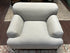 Dove Grey Fabric Lounge Chair With Titanium Finish Aluminum Legs