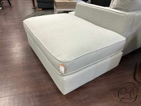 Dove Grey Lg Rectangular Ottoman With Light Finish Legs 48x32x19’’ Ottoman