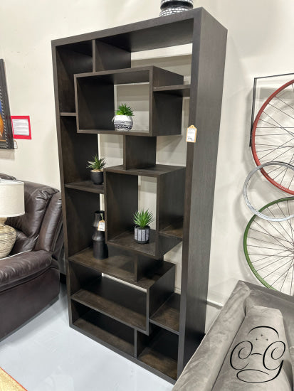 Espresso Finish Multi-Tier Bookshelf Shelving Unit