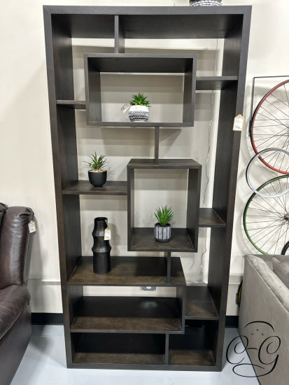 Espresso Finish Multi-Tier Bookshelf Shelving Unit