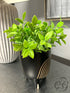 Faux Green Plant In Black Pot With Legs Greenery