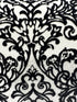 G Romano Black & White Damask Pattern Fabric Chair W/Matching Bolster Pillow