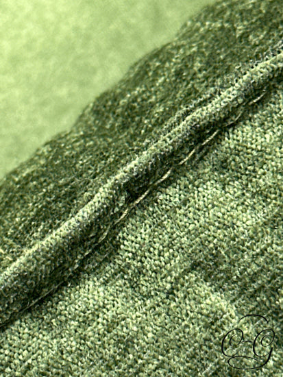 Green Corduroy Like Square Toss Pillow