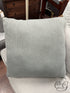 Grey Knit Toss Pillow With Pom Tassels