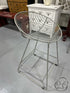 Grey Wire Style Rounded Seat Counter Stool 18x18x31’’ Counter Height Stool