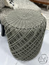 High Noon Grey Rope Pouf W/Quick Dry Foam Aluminum Frame Home Decor