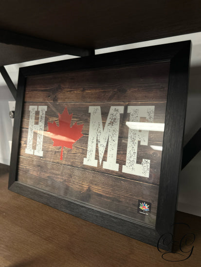 ’Home’ Picture With Canadian Maple Leaf