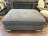 Large Rectangular Caviar Fabric Ottoman W/Piping 47x32x18’’ Ottoman