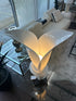 Laurent Rougier Flower Petal White Plexiglass Table Lamp W/Black Plexi Base 18x7x27’’ Table Lamp