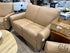 LazBoy Light Tan Leather Power Duo Reclining Loveseat W/Rolled Arms USB Ports 60x39x40’’ Power Reclining Loveseat