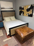 Legacy Espresso Framed Queen Bed W/Weathered Tan Wood Brick Pattern Hb/Fb