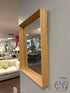 Light Wood Finish Framed Mirror Wall