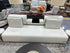 Limitless White Micro Leather3 Seater ’G’ Armless Sofa 2 Matching Pillows Leather