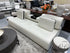 Limitless White Micro Leather3 Seater ’G’ Armless Sofa 2 Matching Pillows Leather