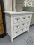 Magnussen White 3 Drawer Nightstand Night-Table