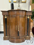 Mahogany Cabinet With Curved Front 2 Doors Gold Figure Detailing