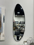 Matte Black Finish Iron Asymmetrical Wall Mirror 20x60’’ Wall Mirror