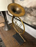 Metal French Horn Decor Home