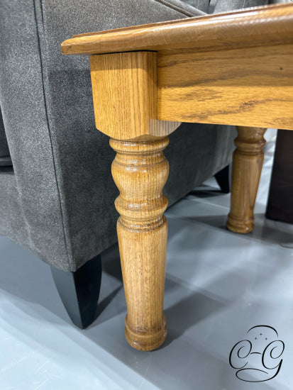 Oak Square Side Table End