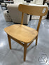 Oak Veneer Rubberwood & Plywood Dining Chair W/Wide Slightly Curved Back